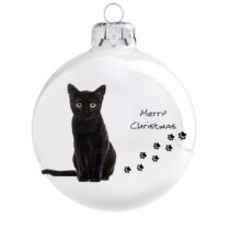 Fekete macska karácsonyfadísz