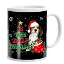 Beagle mintás karácsonyi bögre