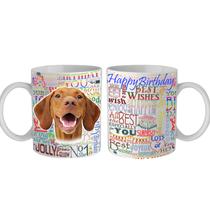 Vizsla Happy Birthday feliratos bögre