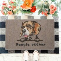 Beagle kutyás barna lábtörlő - Beagle otthon