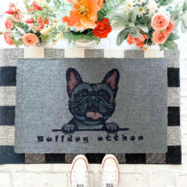 Francia Bulldog kutyás szürke lábtörlő - Bulldog otthon