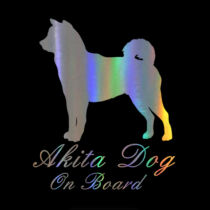 Akita Dog ON BOARD matrica 18.1*15CM