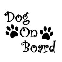 Dog On Board matrica - fekete