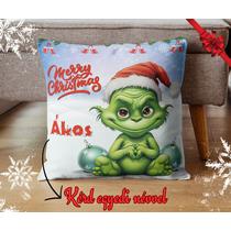 Egyedi neves karácsonyi párna - Grinch fiú