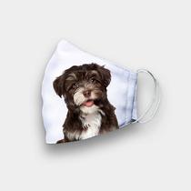 Bichon havanese mintás szájmaszk - csoki