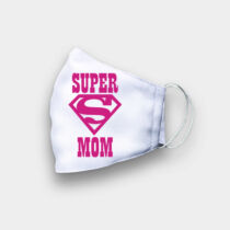 Fehér szájmaszk  - super mom