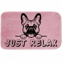 Francia Bulldog kutyás fürdőszoba szőnyeg - just relax