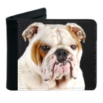 Angol bulldog mintás fekete műbőr pénztárca 2