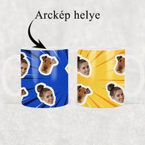 Egyedi arcképes bögre - comic