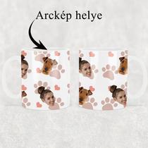 Egyedi arcképes bögre - szív