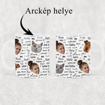 Egyedi arcképes bögre - szeretlek