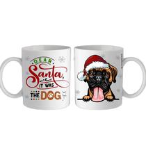 Boxer mintás karácsonyi bögre - santa