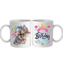 Yorkie bögre - Happy Birthday