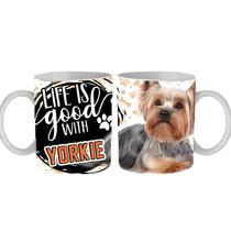 Yorkie mintás bögre - life is good