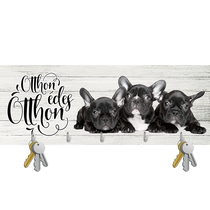 Francia Bulldogos fali kulcstartó 3