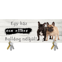 Francia Bulldogos fali kulcstartó 4