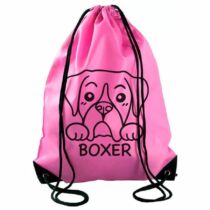 Boxer kutyás rózsaszín hátizsák