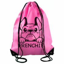 Francia Bulldog kutyás rózsaszín hátizsák