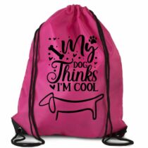 Tacskó mintás pink hátizsák - my dog