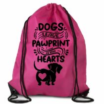 Tacskó mintás pink hátizsák - dogs leave