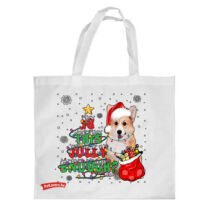 Corgi mintás karácsonyi bevásárló táska