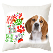 Beagle mintás karácsonyi párna - hohoho