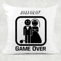 Esküvői párna egyedi dátummal - game over