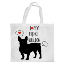 Francia Bulldog mintás bevásárló táska 3