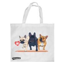Francia Bulldog mintás bevásárló táska - cartoon