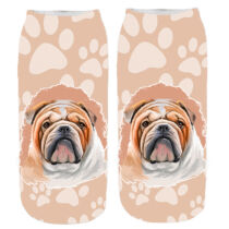 Angol Bulldog mancsos zokni - paint