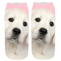 Labrador mintás zokni - rózsaszín