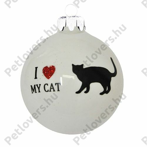 I ''love''my cat karácsonyfadísz