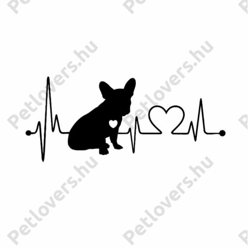EKG Francia Bulldog matrica