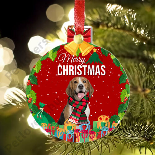 Beagle kutyás karácsonyfadísz - Merry Christmas