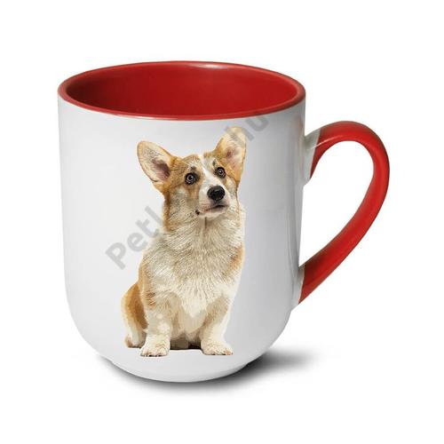 Corgi kutyás piros bögre - cartoon