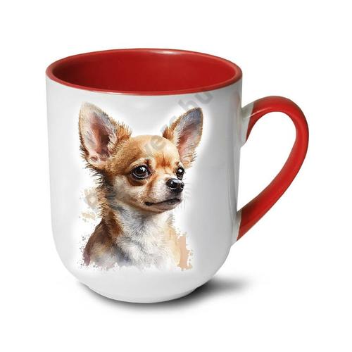 Chihuahua kutyás piros bögre - cartoon