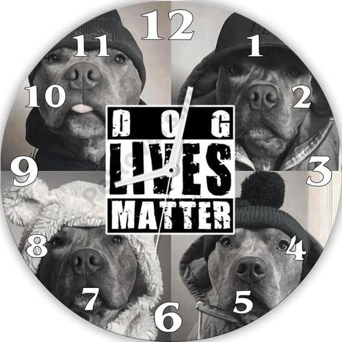 Amstaff üveg falióra 30 cm - dog lives