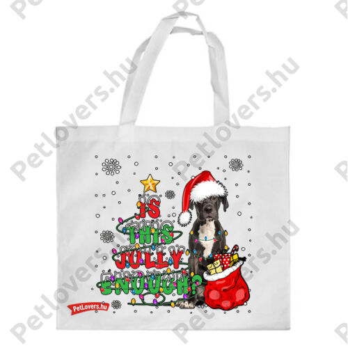 Német dog mintás karácsonyi bevásárló táska