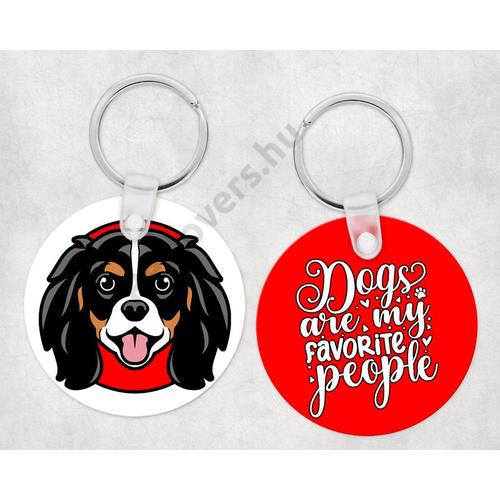Cavalier Spániel kutyás kulcstartó - Dogs are