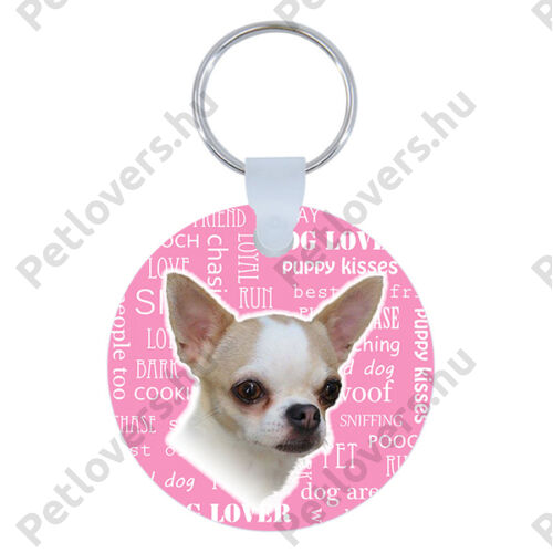Chihuahua kulcstartó - rózsaszín