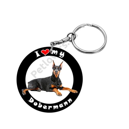 Dobermann kulcstartó