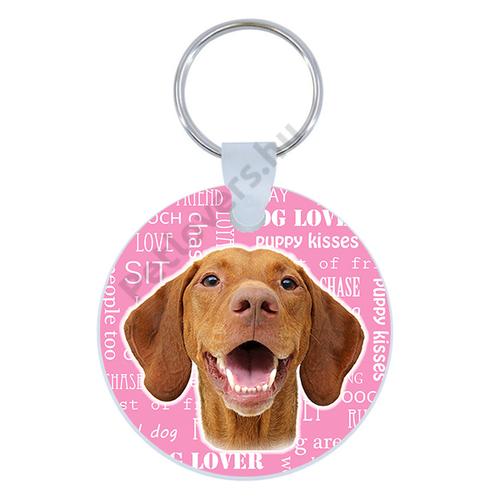 Magyar Vizsla kulcstartó - rózsaszín
