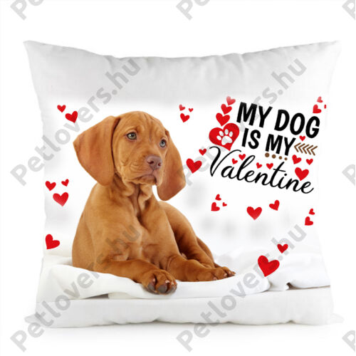 Vizsla kutyás párna - my dog is my valentine