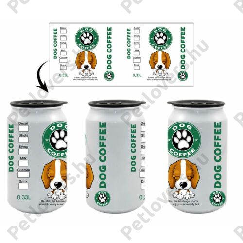 Beagle mintás üdítőitalos doboz- coffee