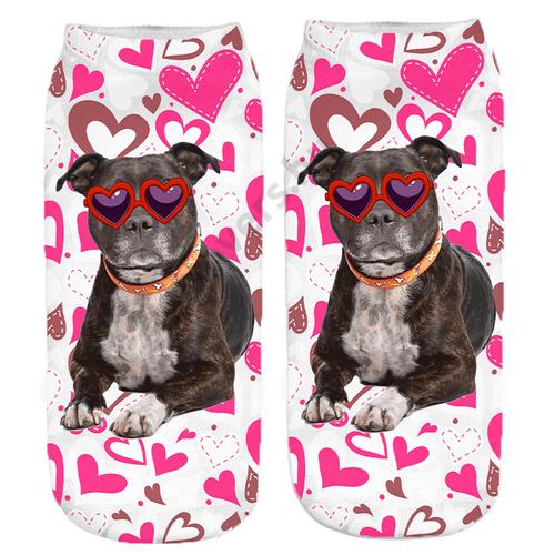 Amstaff zokni - szivecskés